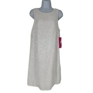 Betsey Johnson White Textured Sleeveless A-Line Dress Size 10 NWT